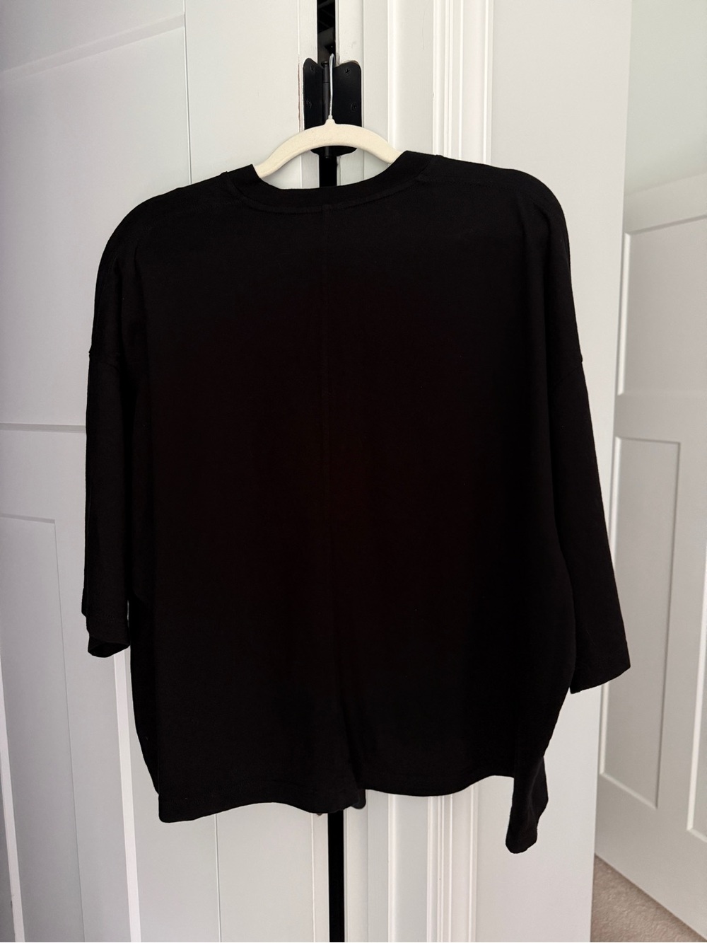 The Row Black cotton short-sleeve crewneck T-shirt relaxed fit - Picture 7 of 7